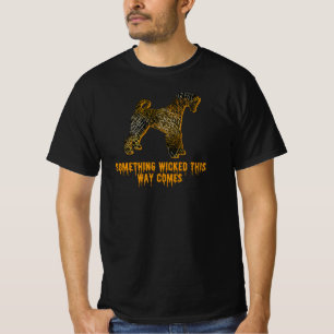 Airedale Terrier Dog Silhouette Fun Halloween T-shirt