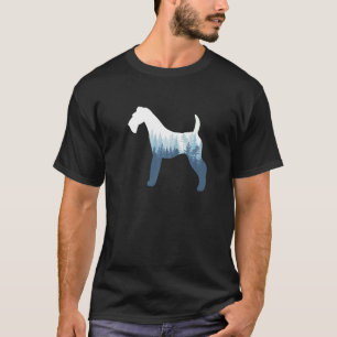 Airedale Terrier Dog Silhouette Natuur buitenshuis T-shirt