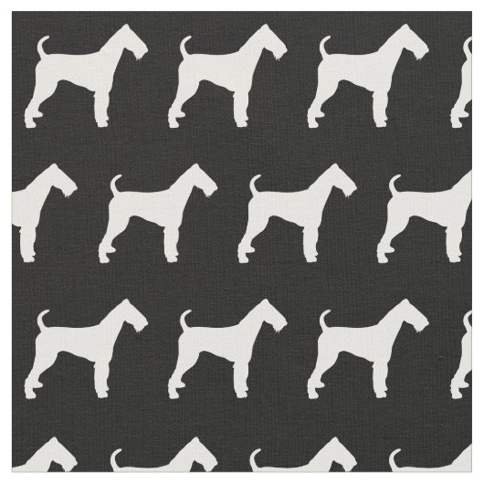 Airedale Terrier Dog Silhouette Pet Stof (Close Up)