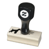 Airedale Terrier Dog Silhouette Return Address Rubberstempel (Stempel)