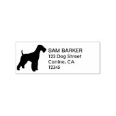 Airedale Terrier Dog Silhouette Return Address Rubberstempel (Afrduk)