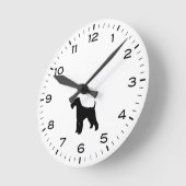 Airedale Terrier Dog Silhouette Ronde Klok (Hoek)