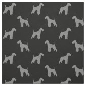 Airedale Terrier Dog Silhouettes Pattern Grey Stof (Swatch)