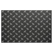 Airedale Terrier Dog Silhouettes Pattern Grey Stof (Fat Quarter)
