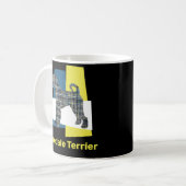 Airedale Terrier Dog YB Grid TriColor Coffee Mok (Voorkant links)