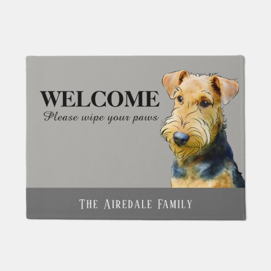  Airedale Terrier Doormat Deurmat (Voorkant)