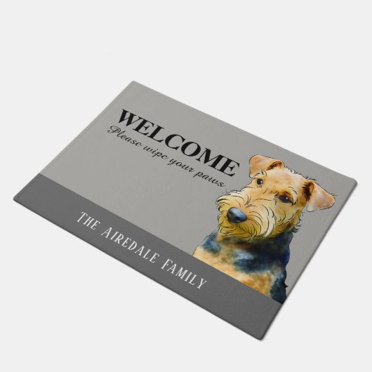  Airedale Terrier Doormat Deurmat (Schuin)