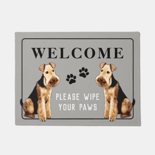 Airedale Terrier Doormat Deurmat (Voorkant)