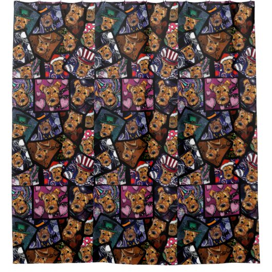 AIREDALE TERRIER DOUCHEGORDIJN (Voorkant)