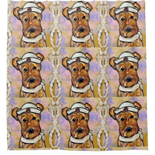 AIREDALE TERRIER DOUCHEGORDIJN (Voorkant)