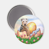 Airedale Terrier Easter Surprise Magneet (Voorkant / Achterkant)