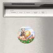 Airedale Terrier Easter Surprise Magneet (Insitu (Vaatwasser))