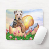 Airedale Terrier Easter Surprise Muismat (Met muis)