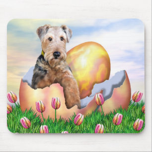 Airedale Terrier Easter Surprise Muismat