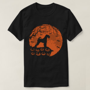 Airedale Terrier en Moon Halloween Hondenliefhebbe T-shirt