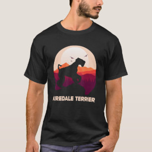Airedale Terrier en Moon Halloween T-shirt