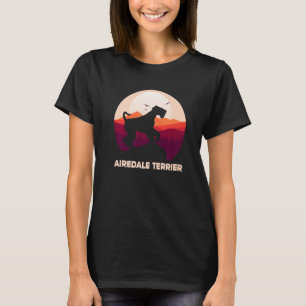 Airedale Terrier en Moon Halloween T-shirt