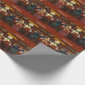 AIREDALE TERRIER EN VRIENDEN CADEAUPAPIER (Hoek)