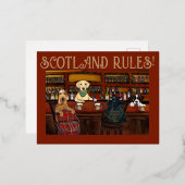 AIREDALE TERRIER EN VRIENDEN FOLIE FEESTDAGEN BRIEFKAART (Voorkant / Achterkant)