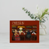 AIREDALE TERRIER EN VRIENDEN FOLIE FEESTDAGEN BRIEFKAART (Staand Voorkant)