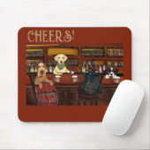 AIREDALE TERRIER EN VRIENDEN MUISMAT (Met muis)