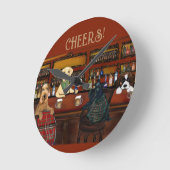 AIREDALE TERRIER EN VRIENDEN RONDE KLOK (Hoek)