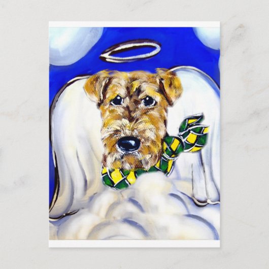 Airedale Terrier Engel Briefkaart (Voorkant)