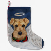 Airedale Terrier Engel Kleine Kerstsok (Voorkant)