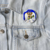 Airedale Terrier Engel Ronde Button 5,7 Cm (In situ)