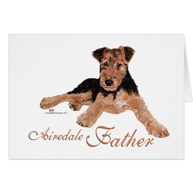 Airedale Terrier Fathers Day (Voorkant Horizontaal)