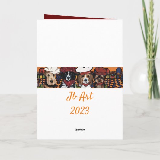 Airedale Terrier Feestdagen Kaart (Achterkant)