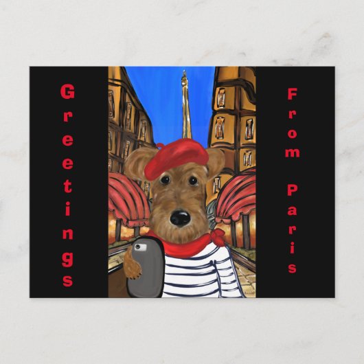 Airedale Terrier Feestdagenkaart (Voorkant)