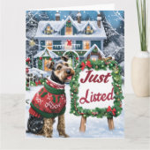 Airedale Terrier Feestelijke Humor Realtor Christm Kaart (Voorkant)