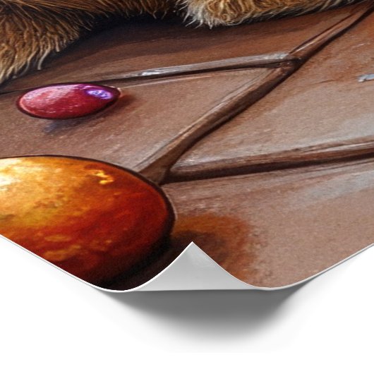 Airedale Terrier Fireplace Christmas Lights Poster (Hoek)