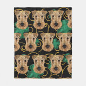 AIREDALE TERRIER FLEECE DEKEN (Voorkant)