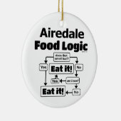Airedale Terrier Food Logic Keramisch Ornament (Rechts)
