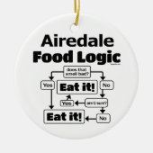Airedale Terrier Food Logic Keramisch Ornament (Voorkant)