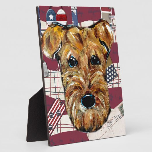 AIREDALE TERRIER FOTOPLAAT (Zijkant)