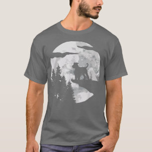 Airedale Terrier Full Moon bij NightPet Airedale t T-shirt