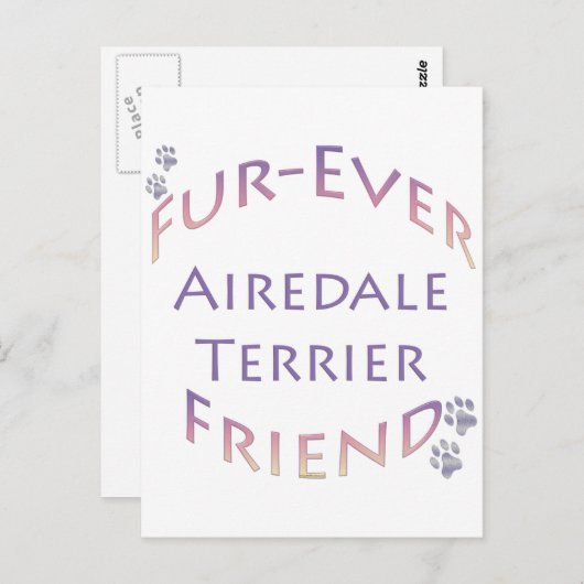 Airedale Terrier Furever Briefkaart (Voorkant / Achterkant)