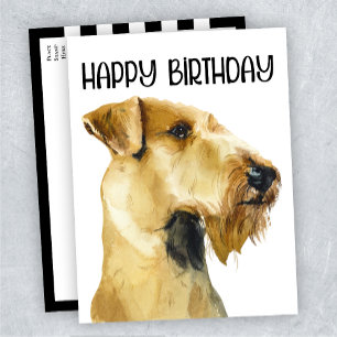 Airedale Terrier Gefeliciteerd Verjaardag Waterver Briefkaart