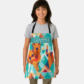 Airedale Terrier Geometrisch Kleurrijk Patroon Schort (Insitu)