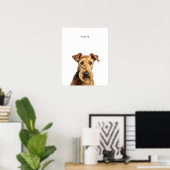 Airedale Terrier gepersonaliseerde print (Thuiskantoor)