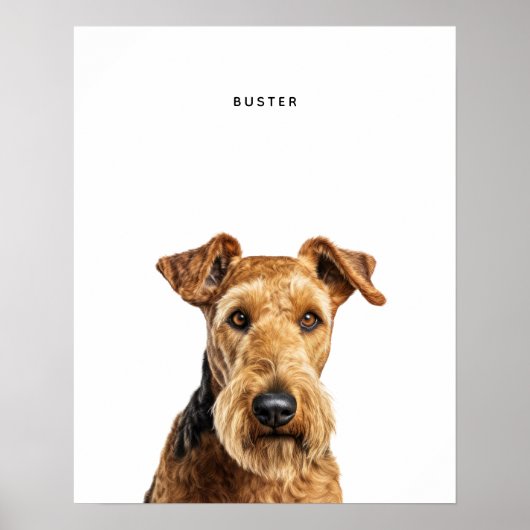 Airedale Terrier gepersonaliseerde print (Voorkant)