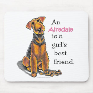 Airedale Terrier Girls Best Friend Muismat