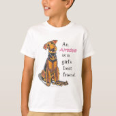 Airedale Terrier Girls Best Friend T-shirt (Voorkant)