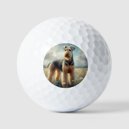 Airedale Terrier Golfballen (Voorkant)