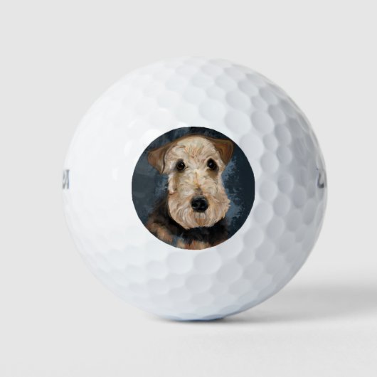 AIREDALE TERRIËR GOLFBALLEN (Voorkant)