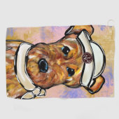 AIREDALE TERRIER GOLFHANDDOEK (Horizontaal)