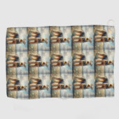 Airedale Terrier Golfhanddoek (Horizontaal)